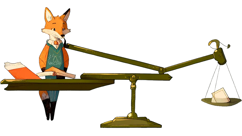 Beste Krypto Casino: An arctic fox note-taker at a tall desk, weighing two heavy ledgers on a balance scale An arctic fox note-taker at a tall desk, weighing two heavy ledgers on a balance scale
