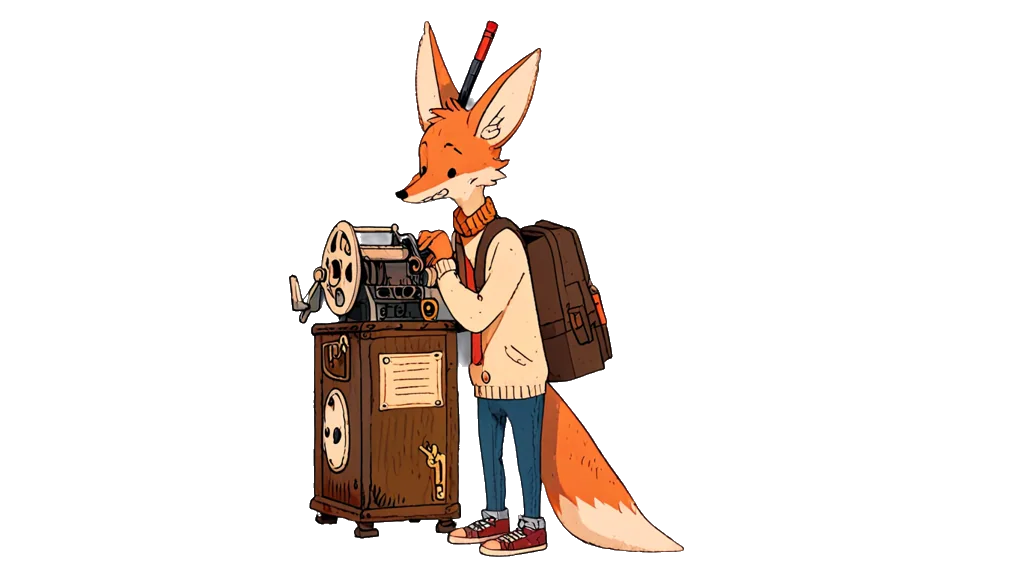 Beste Krypto Casino: An arctic fox note-taker taking notes beside an old mechanical reel cabinet, back turned to it An arctic fox note-taker taking notes beside an old mechanical reel cabinet, back turned to it